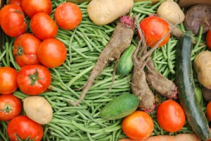Bio Kiste mit Gemüse